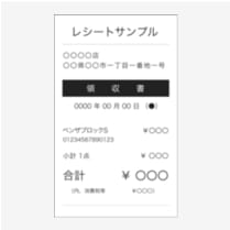 ピンぼけしたレシート画像
